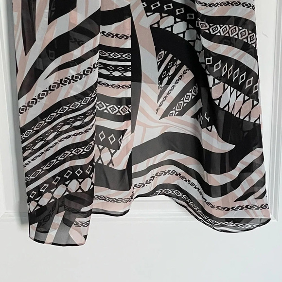 Joseph Ribkoff Semi-Sheer Faux Wrap Printed Dress - 29499 - Picture 13 of 16